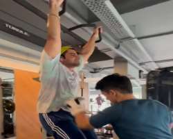 He exercises regularly to maintain his shape which is very necessary to survive in the acting industry.